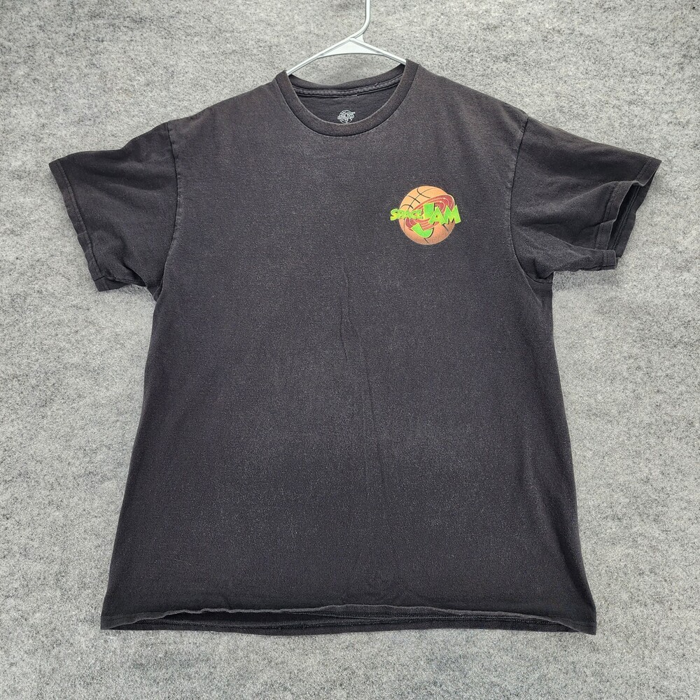 Space Jam Shirt Mens Large Short Sleeve Black